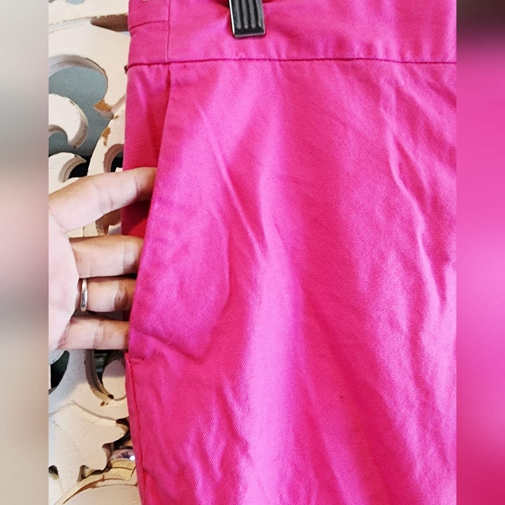 BANANA REPUBLICA HAMPTOM FIT HOT PINK CROPPED PANTS WOMENS SZ 6 petite - Picture 11 of 11